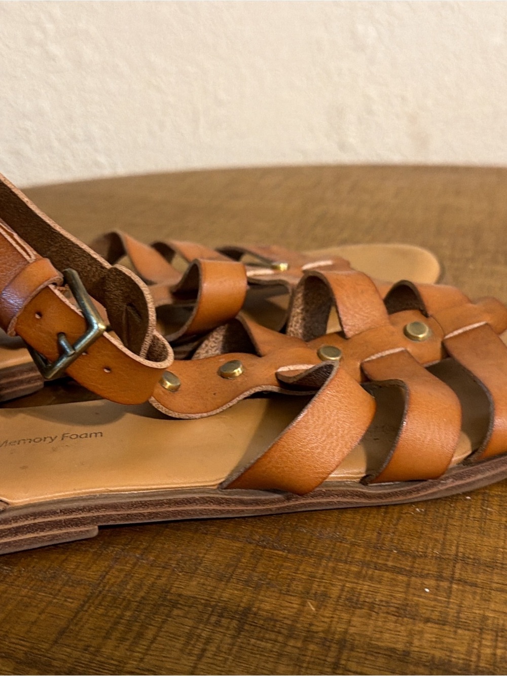 Tan Leather Strappy Sandals